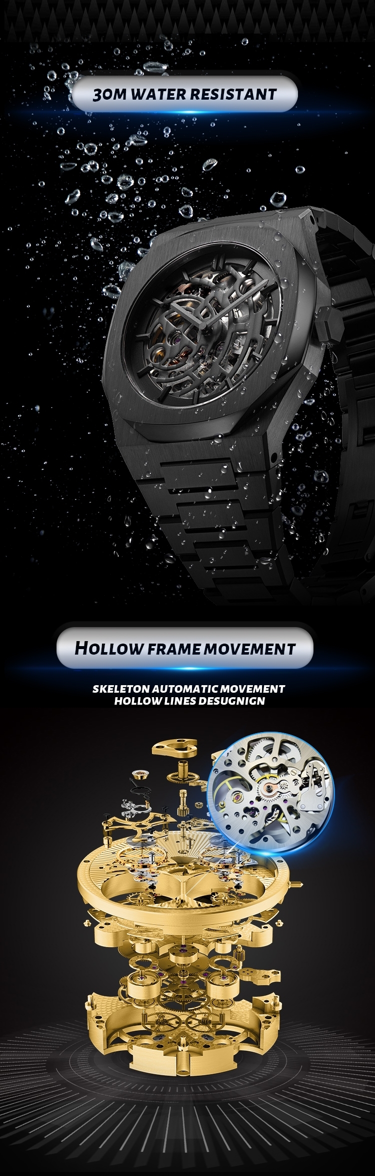 VDEAR - Create Your Own 3 atm Water Resistant Stainless Steel Back Watch For Men Wrist Men Cheap Leather Strap Watches others 11