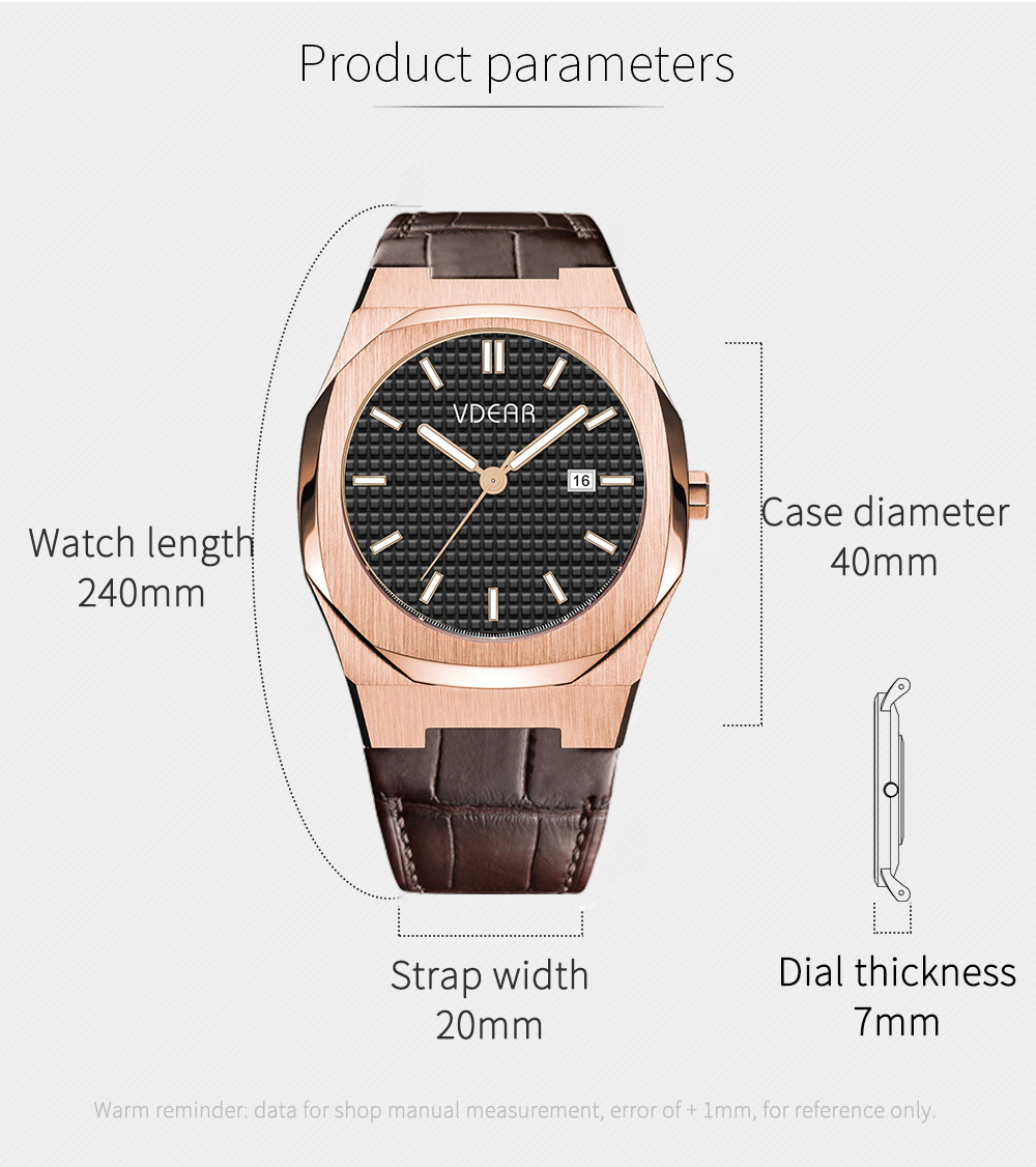 VDEAR - Fashion Water Resistant 30M Stainless Steel Back Japan Movt Own Brand Watch Custom From China others 10