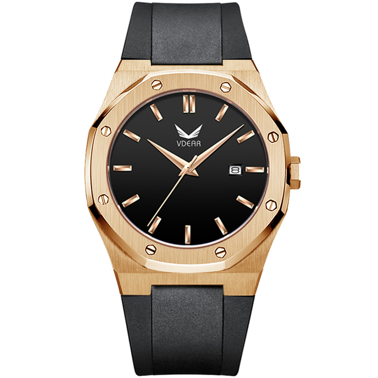 VDEAR - Orologio da polso da uomo impermeabile con cassa in acciaio, modello nuovo, di design di lusso, 8 taglie, stile acciaio inossidabile, realizzato a Shenzhen 1