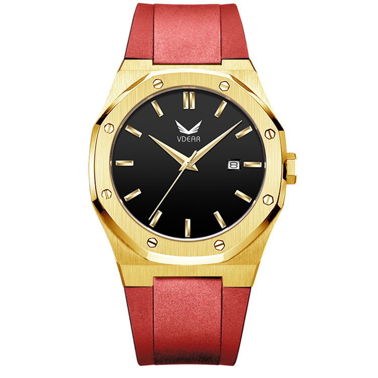 VDEAR - Orologio da uomo in acciaio inossidabile con quadrante personalizzabile, impermeabile 5 atm, nuovo design, stile acciaio inossidabile 1