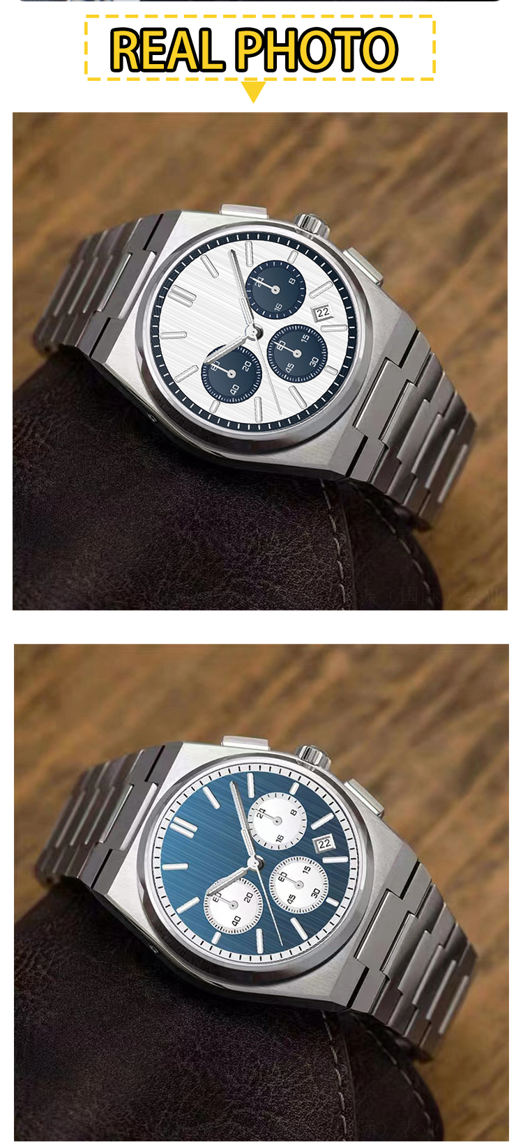 VDEAR - Most Popular Chronograph Wrist Watches Stainless Steel Back Minimalist Watch 14