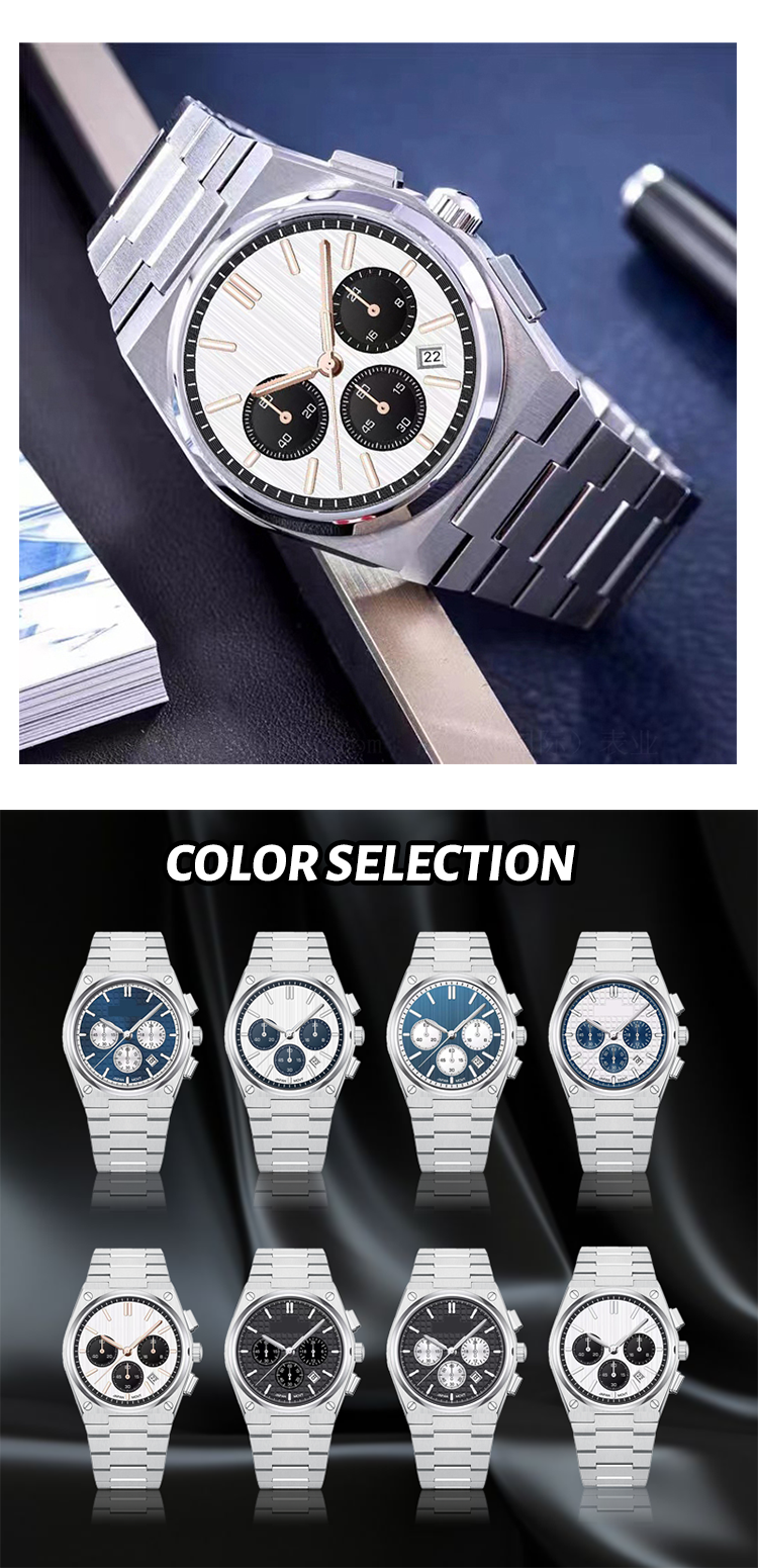 VDEAR - Most Popular Chronograph Wrist Watches Stainless Steel Back Minimalist Watch 15