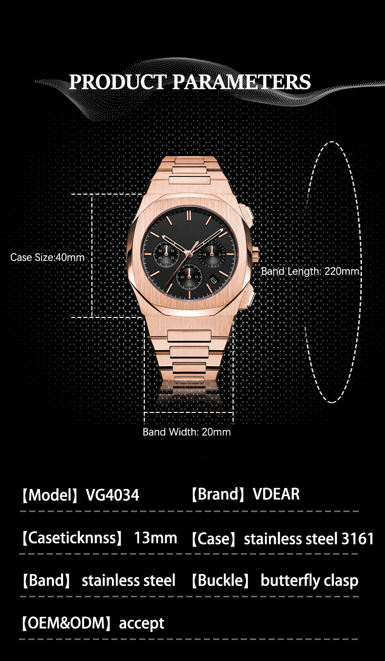 VDEAR - Luxury Men Watches 2020 Water Resistant Stainless Steel Minimalist Watch Men High Quality Watches Unique Men others 10