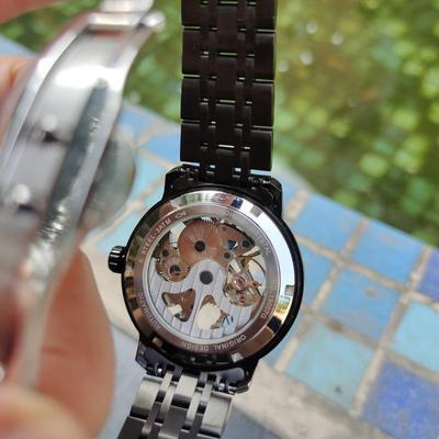 VDEAR - 2021Business Rose Gold Genuine Leather Strap Reloj Con Encendedor Custom Watch Logo Luxury Mechanical Watches For Mens New Arrival 17