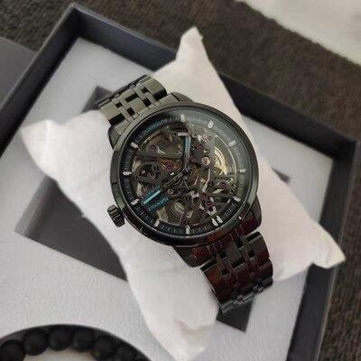 VDEAR - 2021Business Rose Gold Genuine Leather Strap Reloj Con Encendedor Custom Watch Logo Luxury Mechanical Watches For Mens New Arrival 14