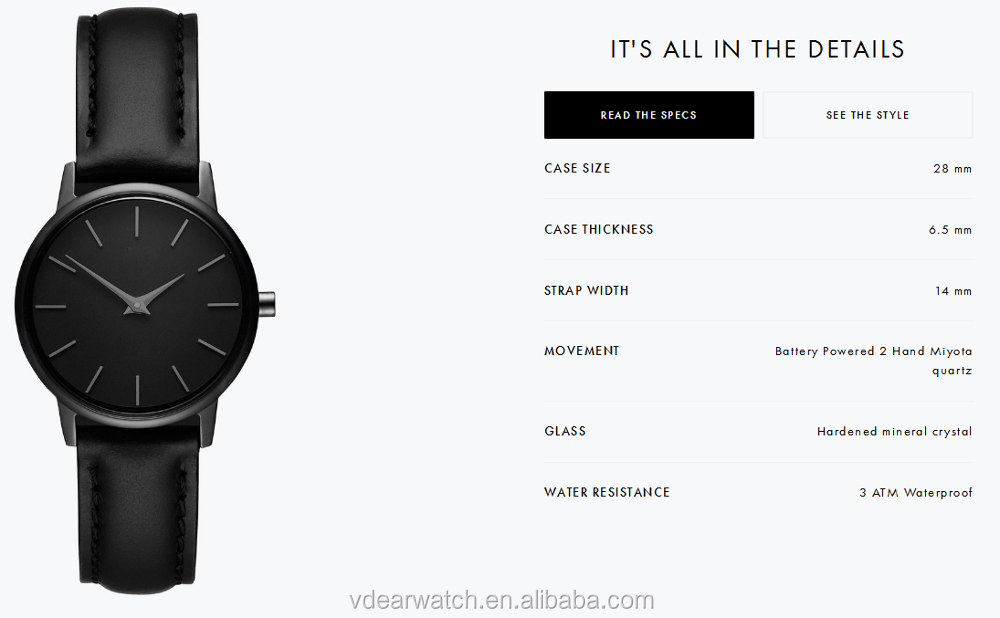 VDEAR - Best Christmas gift brand name watches custom classic ladies oem watch low moq Lady Quartz Watch 10