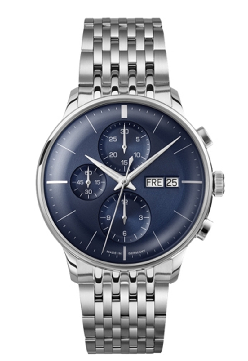 VDEAR Men Business Small Three Needle Quartz Watch Waterproof Simple Stainless Steel Calendar Chronograph Watch 12