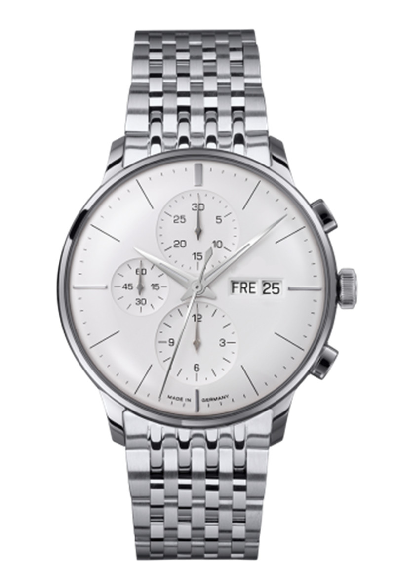 VDEAR Men Business Small Three Needle Quartz Watch Waterproof Simple Stainless Steel Calendar Chronograph Watch 9