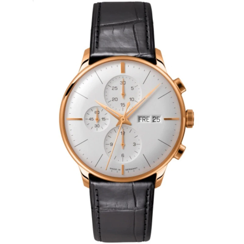 VDEAR Black Belt Multifunctional Quartz Watch Waterproof Simple Casual Calendar Chronograph With Three Eyes Watch 1