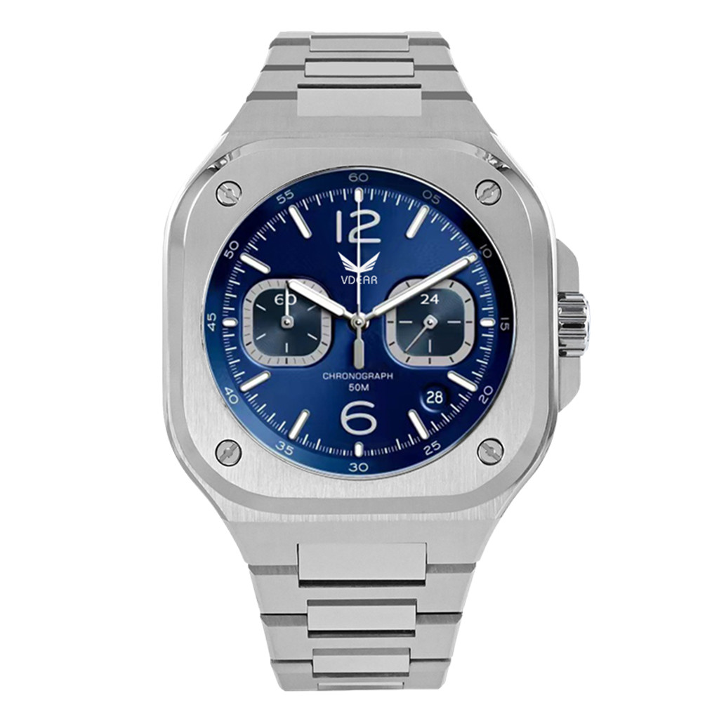 Vdear Customized Square Chronograph Watch Luxury Business Luminous Pointers With Date Quartz Watch Manufacturers 14