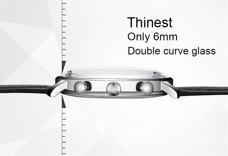 VDEAR Black Belt Waterproof Quartz Chronograph Watch Luxury Calendar Business Oem Watches 10