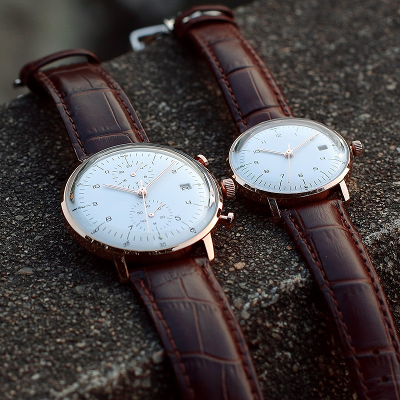 VDEAR Black Belt Waterproof Quartz Chronograph Watch Luxury Calendar Business Oem Watches 13