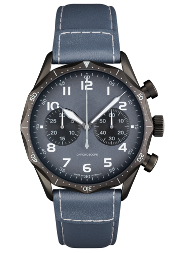 Orologio da polso cronografo al quarzo Vdear con cinturino in pelle, lancette luminose e calendario, orologi di lusso 8