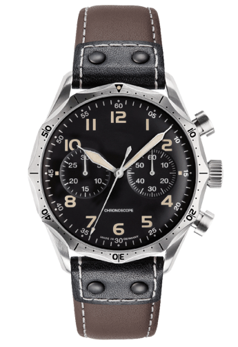 Orologio da polso cronografo al quarzo Vdear con cinturino in pelle, lancette luminose e calendario, orologi di lusso 7