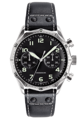 Orologio da polso cronografo al quarzo Vdear con cinturino in pelle, lancette luminose e calendario, orologi di lusso 6