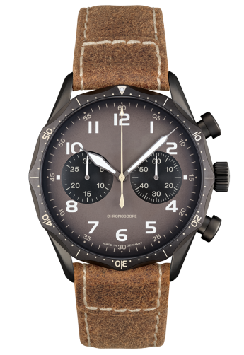 Orologio da polso cronografo al quarzo Vdear con cinturino in pelle, lancette luminose e calendario, orologi di lusso 9