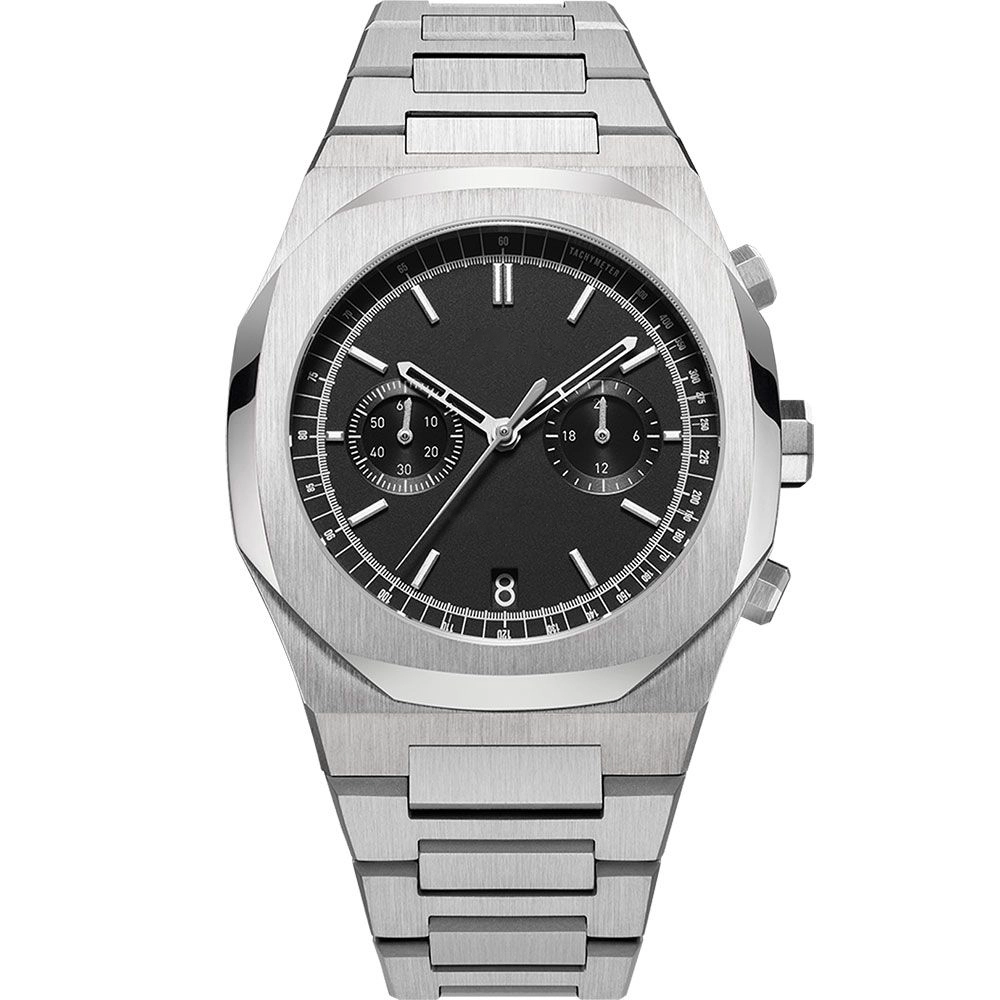 Vdear Chronograph Quartz Movement Watch High Quality Custom Logo 316l Stainless Steel Hollow Out Hand Mens Montres 1