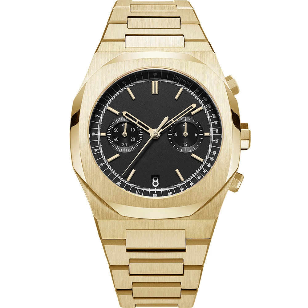 VDEAR – Modische Luxus-Armbanduhren aus goldbeschichtetem Edelstahl, Chronographen für Damen und Herren 1