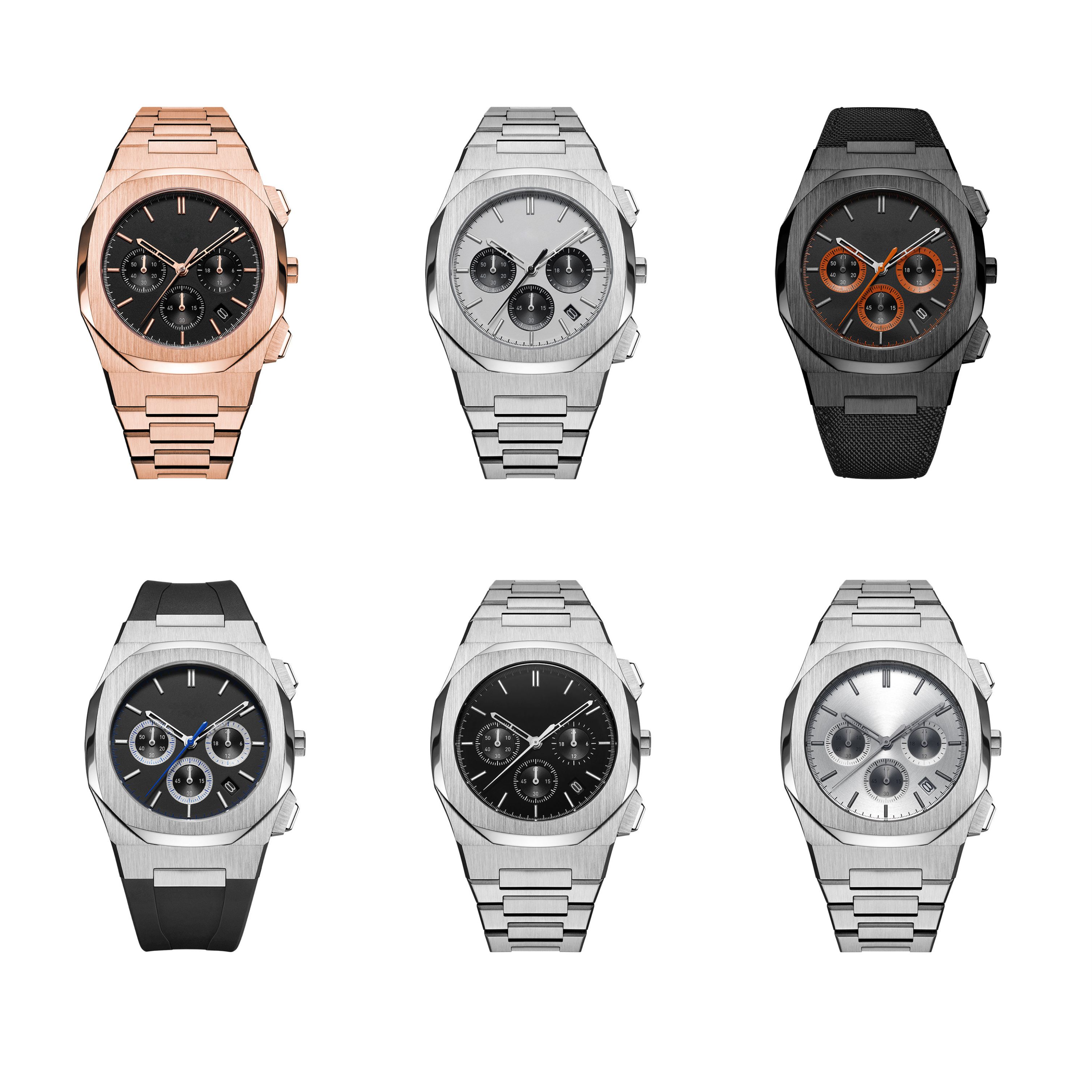 VDEAR - ODM multifunction chronograph watch japan movement wrist watch luxury custom case stainless steel Chronograph Watch 17