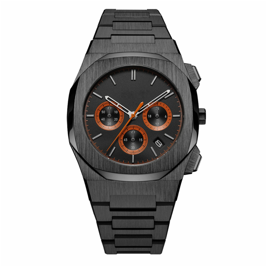 VDEAR - Montre homme chronographe de luxe, style tendance, mouvement japonais sur mesure, étanche, date et jour, collection 2020. Modèle 2020. 1