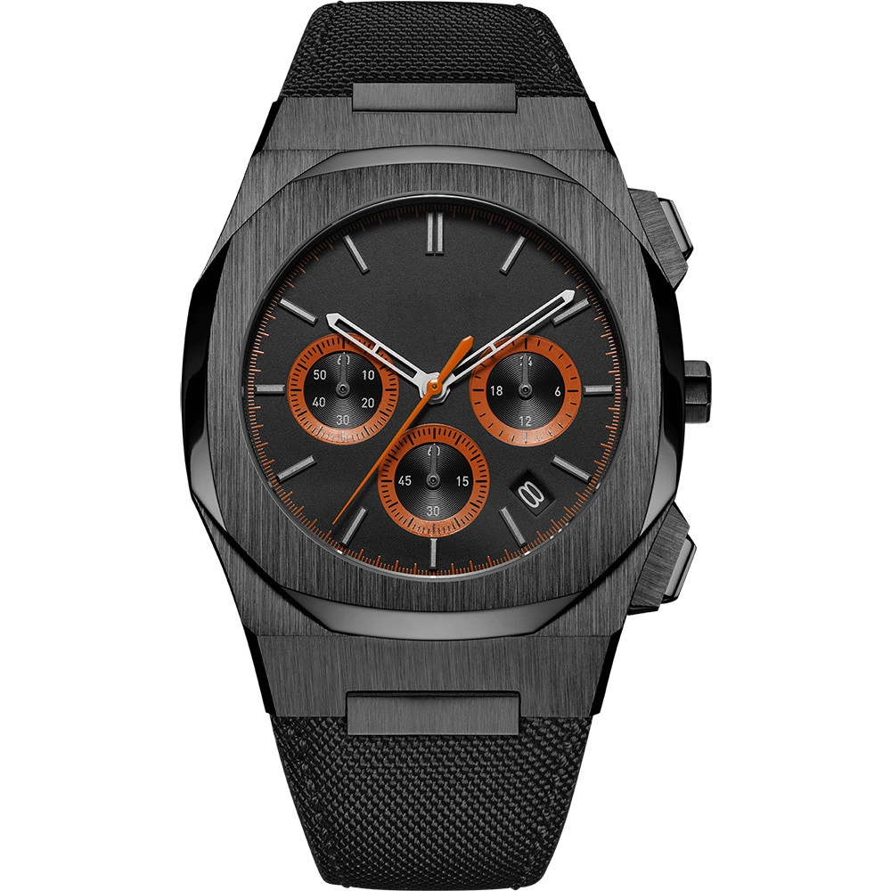 VDEAR - All black brushed leather band create your own brand odm custom watch dial men hand watch for man others 1