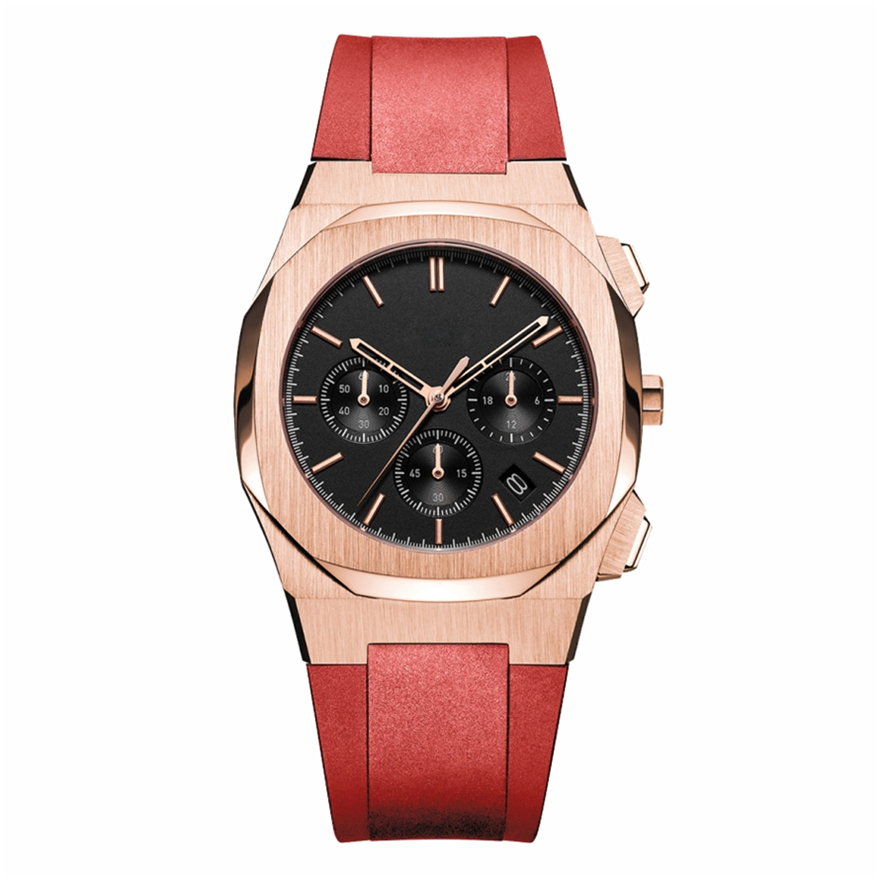 VDEAR - Nuovo orologio da polso da uomo Boss Luxury con cinturino in silicone OEM, resistente all'acqua, cronografo, logo personalizzato, oro 2021 altri 1