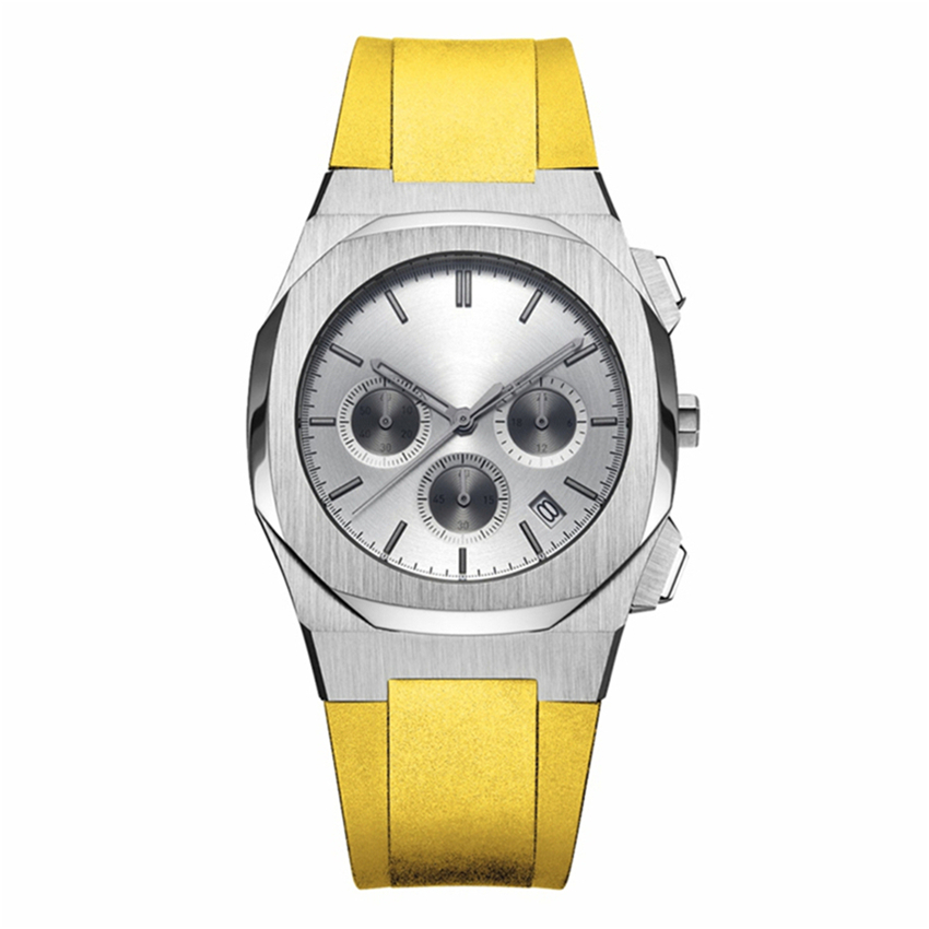 VDEAR - أحدث تصميم لساعة رجالية بشعار مخصص وتاريخ ووظيفة كرونوغراف، هيكل من الفولاذ المقاوم للصدأ، حركة كوارتز بديلة رخيصة مع وظيفة كرونوغراف، الحد الأدنى للطلب 50 ساعة مخصصة 1