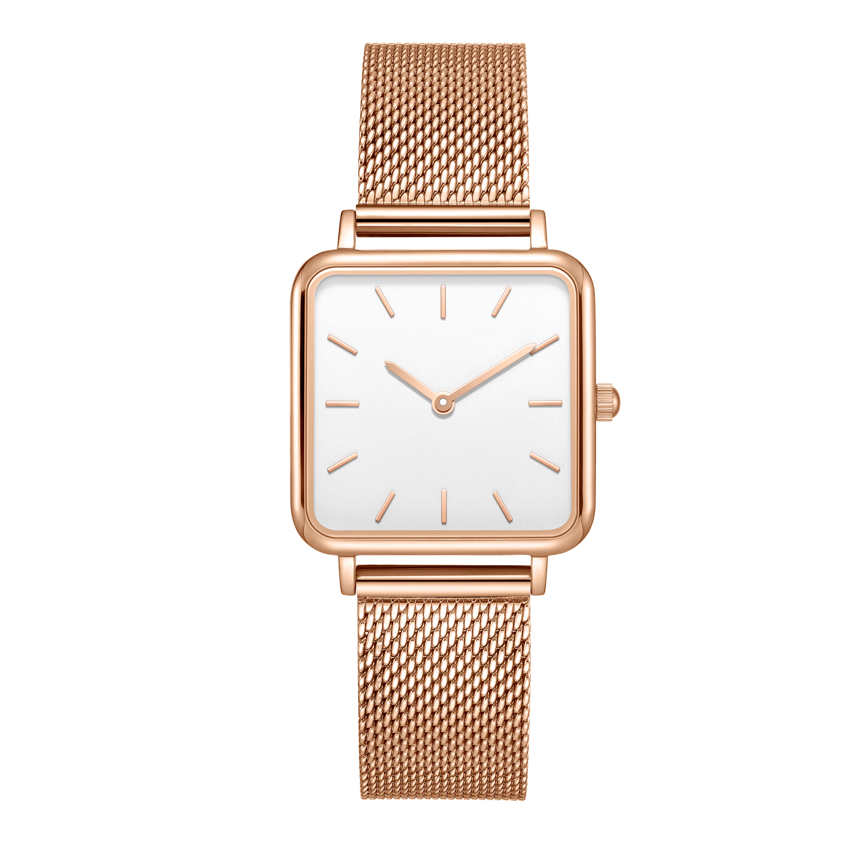 Vdear Ladies Minimalist Suqare Matte Dial Quartz Watch Ultra Thin Case With Mesh Strap Vintage Women Watch 9