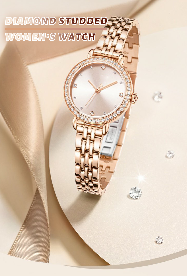Little Swan Women Watches Ultra Thin Diamond Scale Ladies Quartz Watch 8
