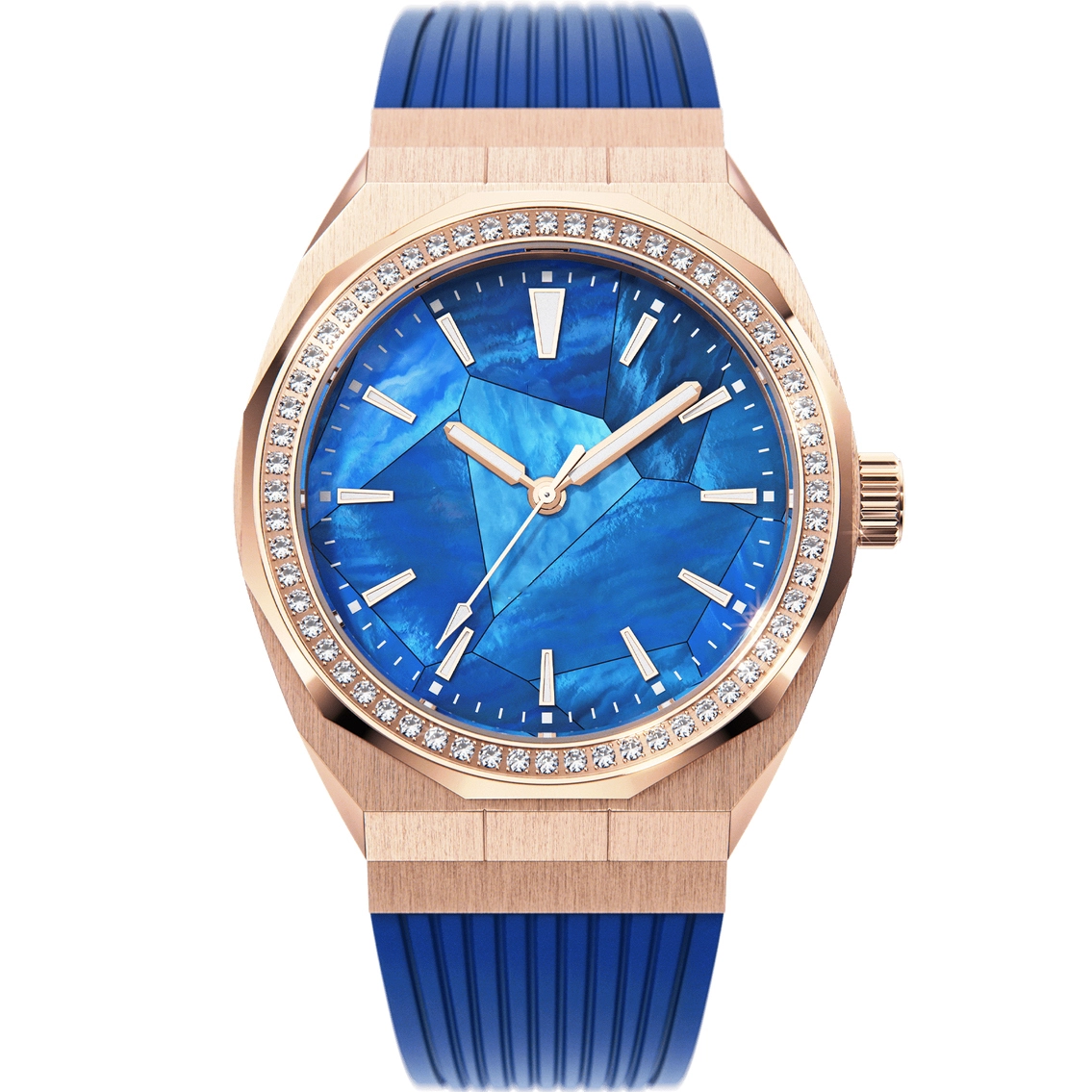 VDEAR - Fashion Diamond Blue Pearl Face Relogio Feminino Womens Fashion Watches Women Wrist With Custom Logo Lady Watch 1