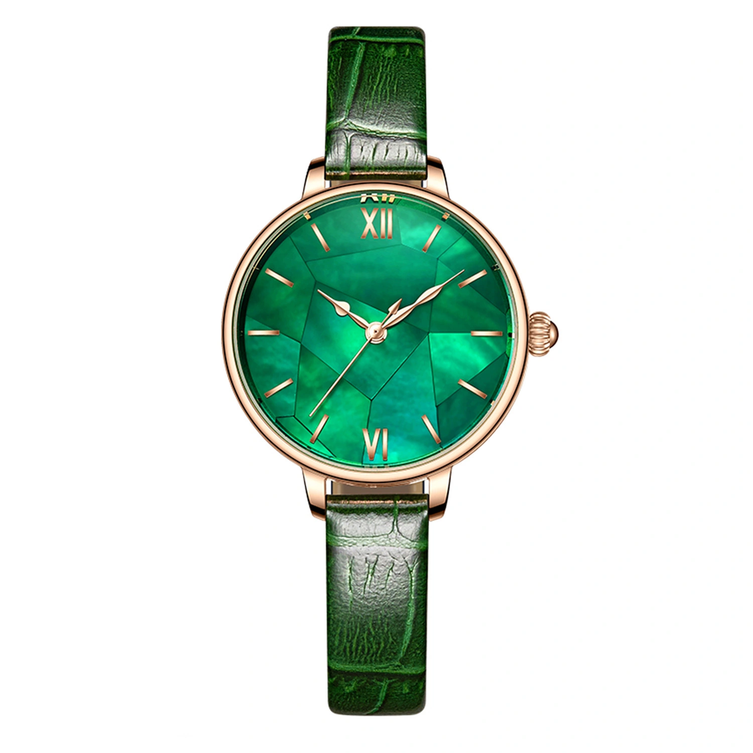 VDEAR - Montre de luxe personnalisée, étanche à 3 ATM, mouvement japonais, bracelet en cuir, montres à perles, femmes et autres 1