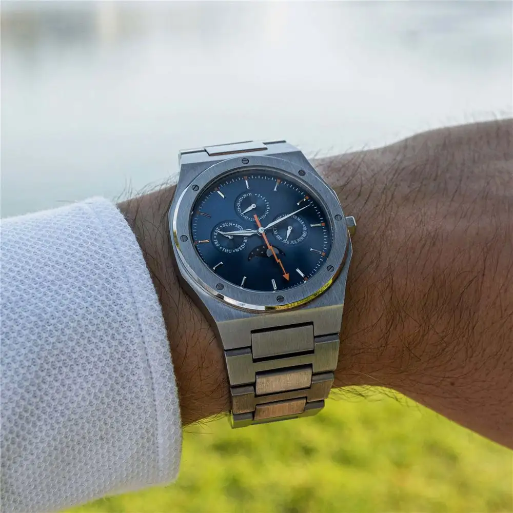 VDEAR Three Eyed Moon Phase Watch - Top Automatic Watches 5