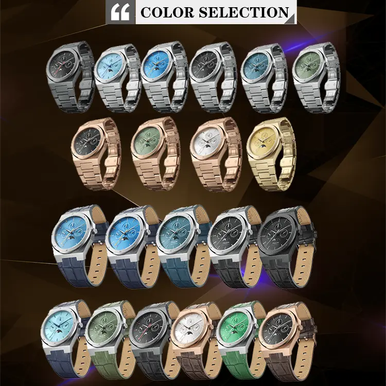 Ultra-Thin Automatic Men's Moonphase Watch 7