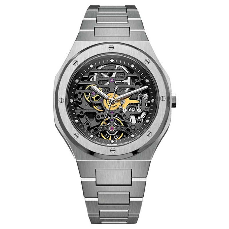 VDEAR Customized Skeleton automatic watches for men Visible Movement Mechanical Luxury Watch 8