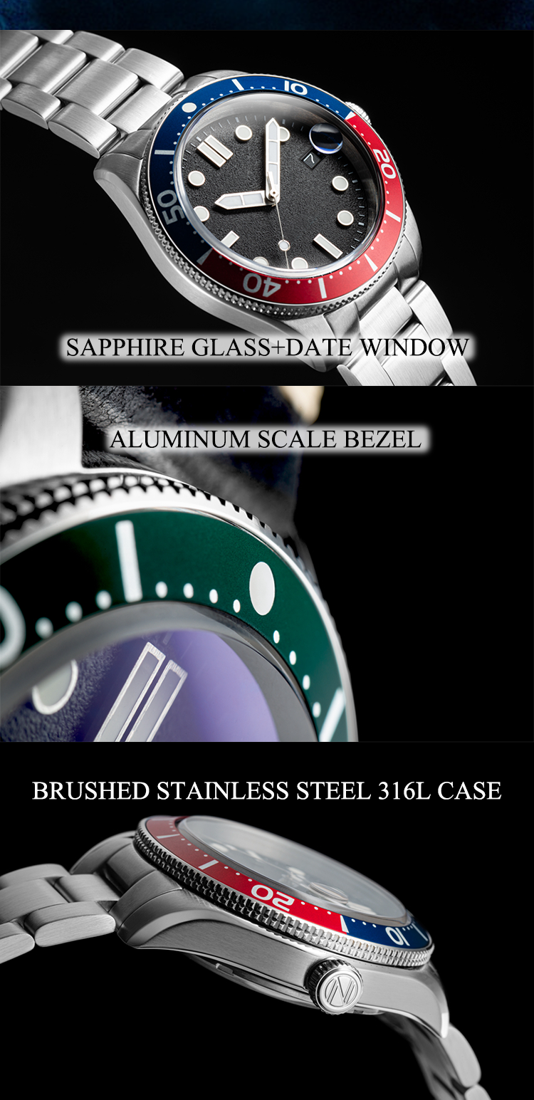 VDEAR - Custom Logo 100m Waterproof Cow Leather Strap Miyota 8215 Movement Mens Leather Watch Oem Mechanical Watches For Men New Arrival 10