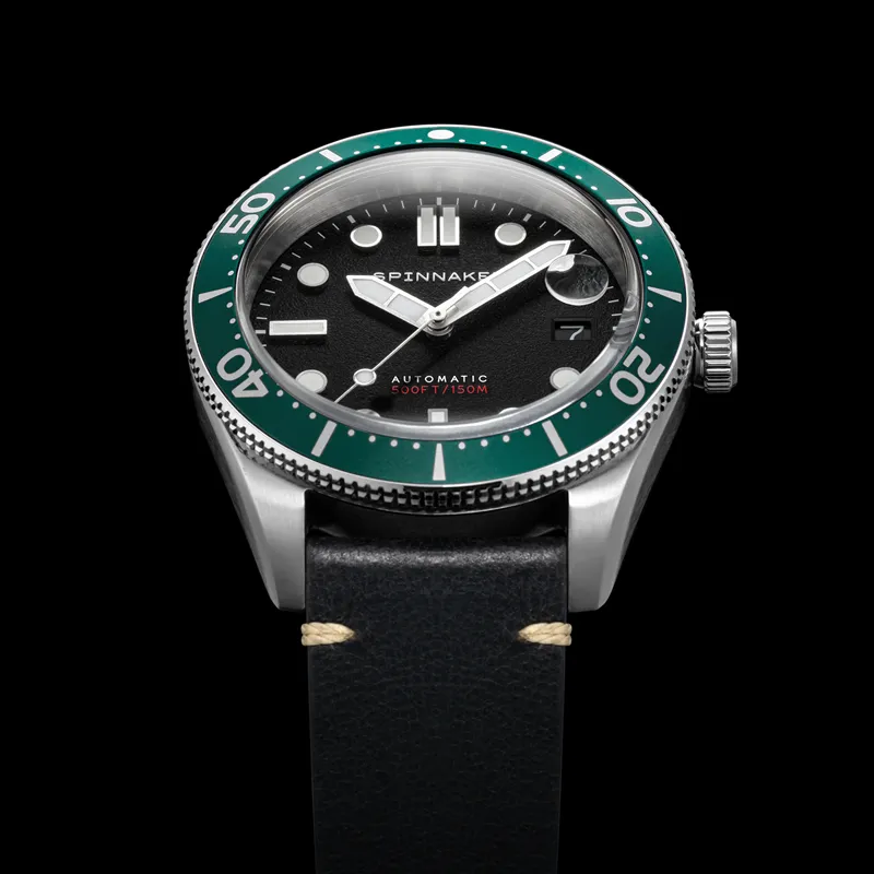 VDEAR Red/Blue Patchwork Dive Watch - Mechanical Wristwatch 4