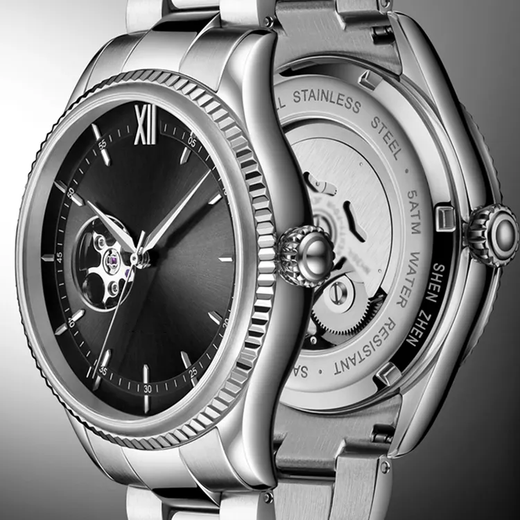 Silver Mechanical Watch - Stable and Elegant 4