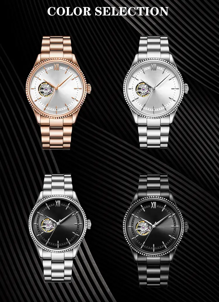 Silver Mechanical Watch - Stable and Elegant 6