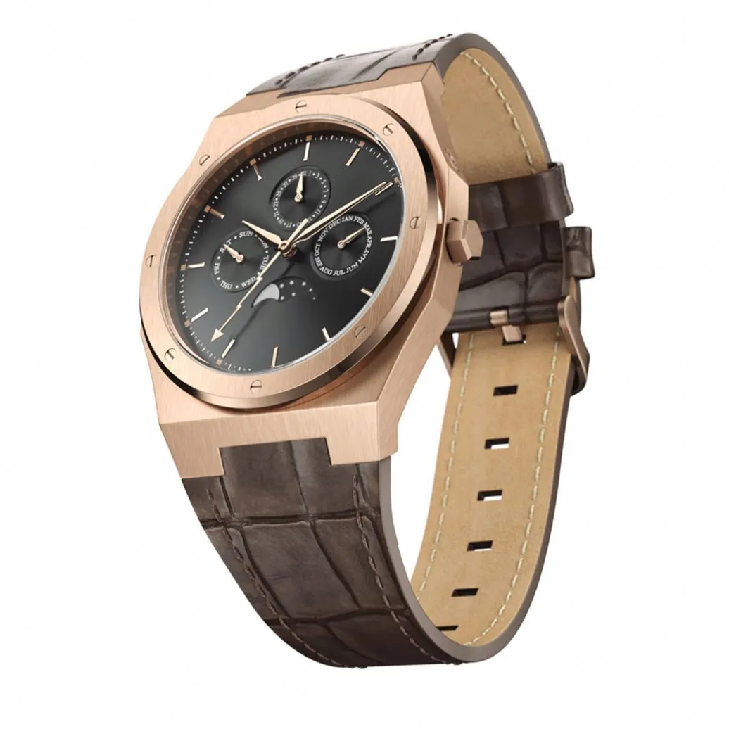 VDEAR - Top Quality 316L Stainless Steel Japan Movt Miyota Chronograph Moon Phased Watches Men Wrist Luxury Leather others 1