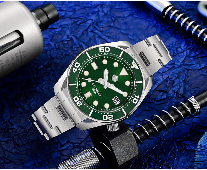 Luxury Classic Diver Watch with Japanese 8215 Movement 20