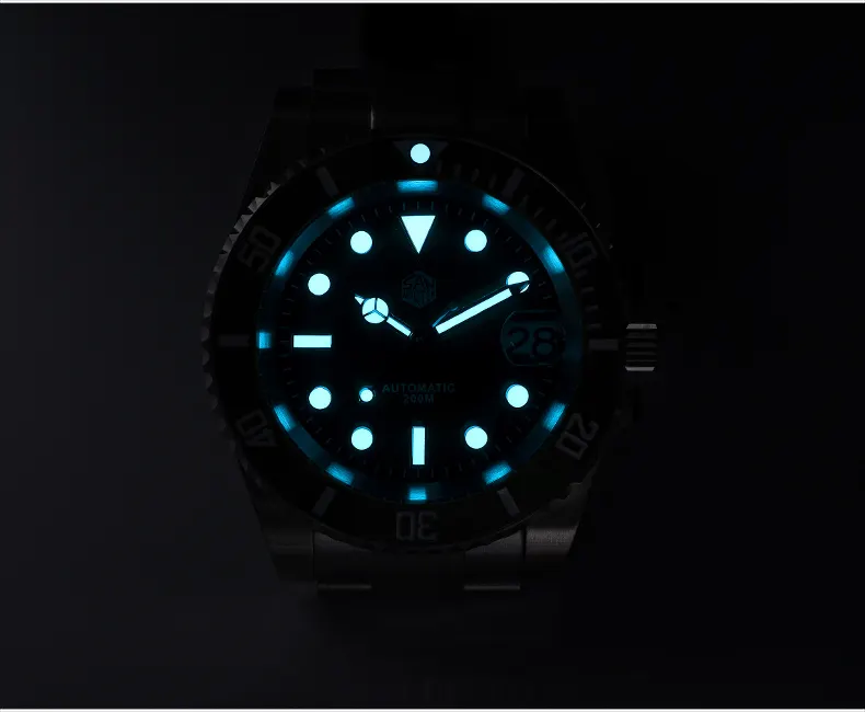 Top Quality Sapphire Crystal 10atm Waterproof Men's Mechanical Watch 7