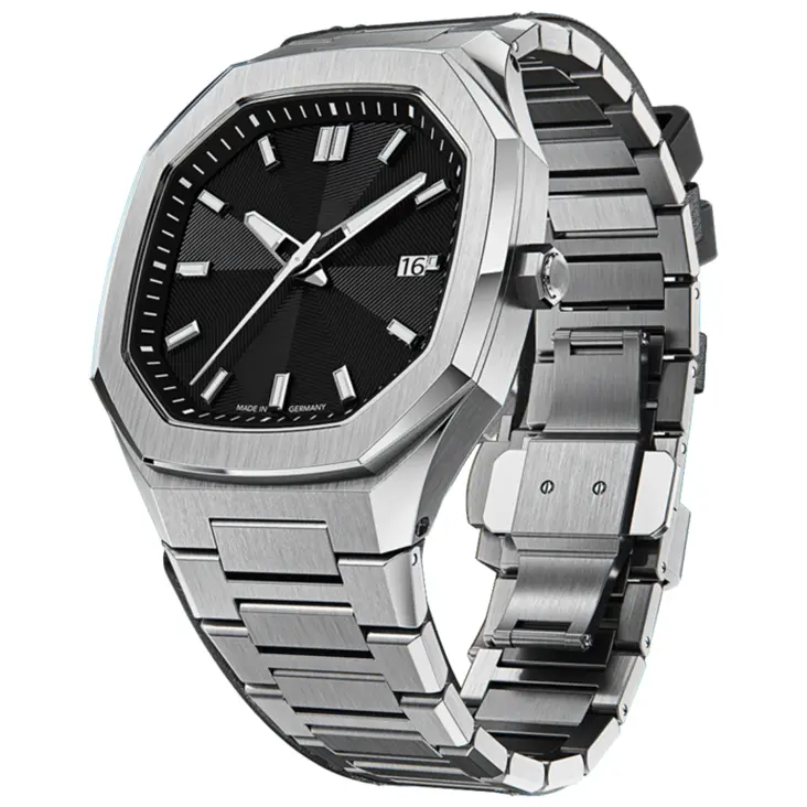 Men's Stainless Steel Automatic Watch - Day Date Function 2
