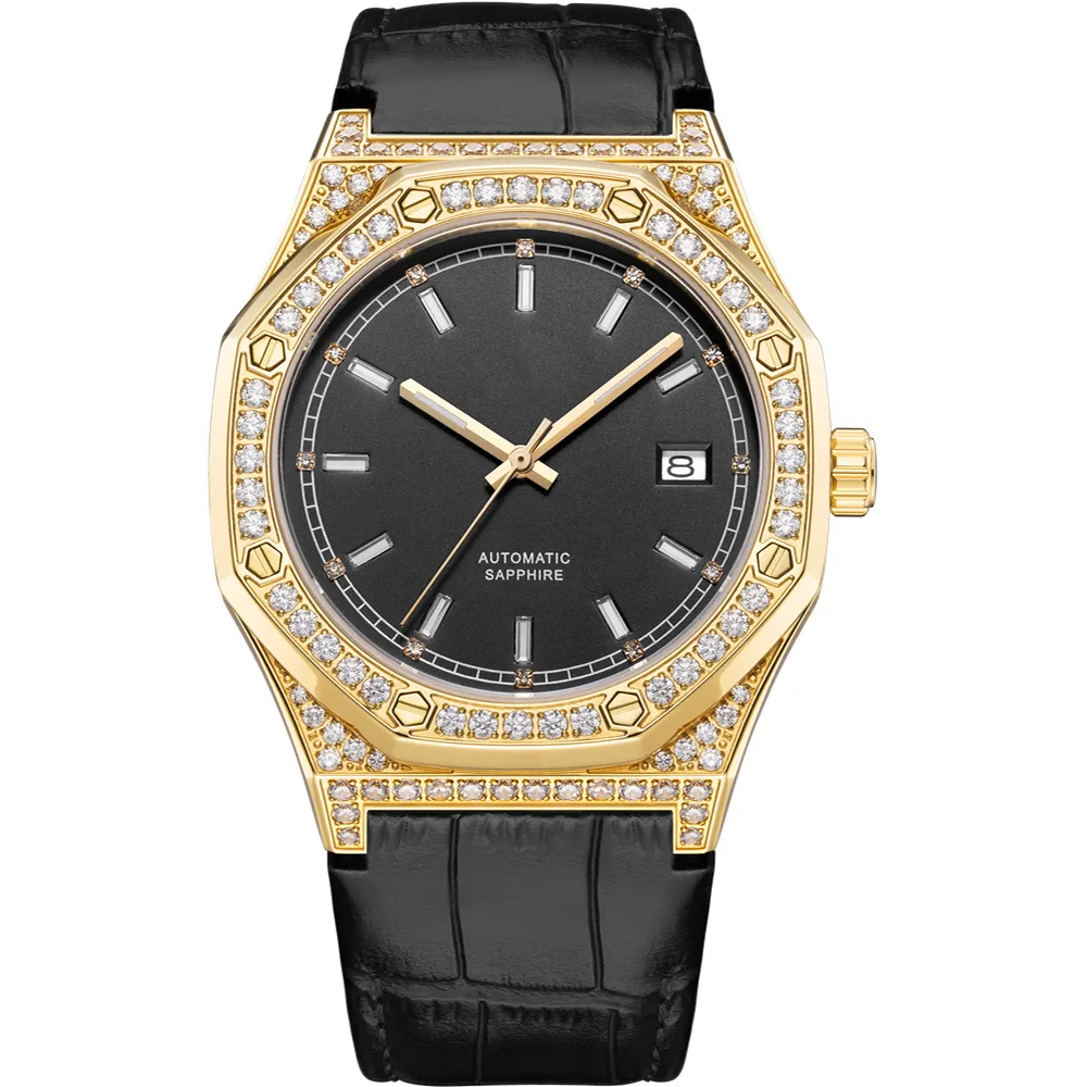 Durable Automatic Watch - VDEAR Japanese Nh35 Diamond Men's Luxury Watch 3