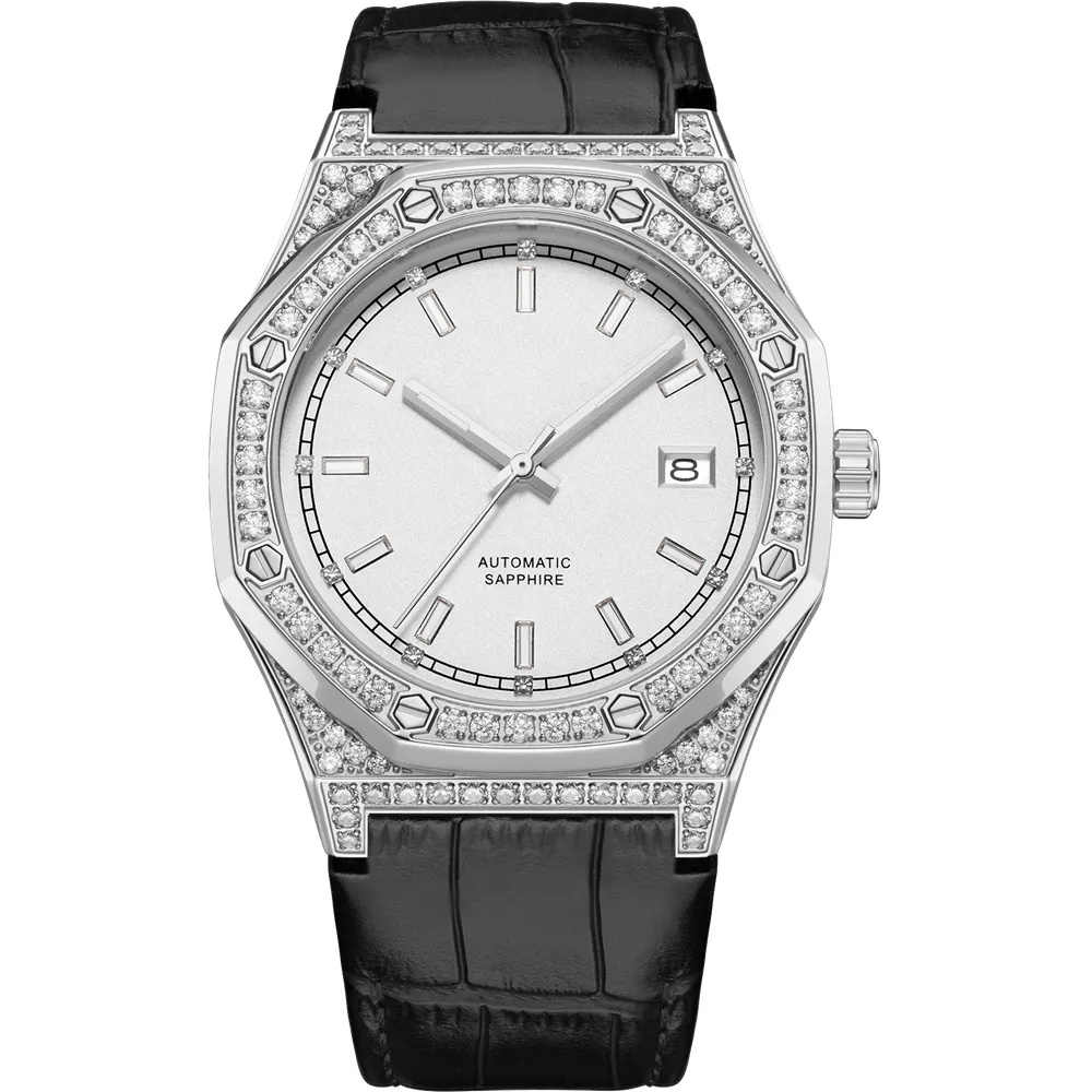 Durable Automatic Watch - VDEAR Japanese Nh35 Diamond Men's Luxury Watch 4