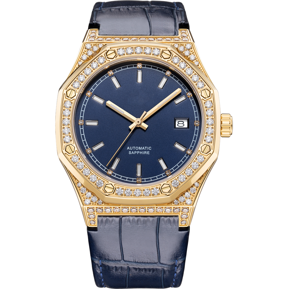 VDEAR - 316L Stainless Steel Luxury Diamond Watch Men Business Watch Automatic Movement 8215 New Arrival 15