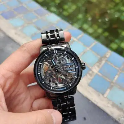 VDEAR Black Hollow Luxury Watch - Waterproof, Customizable, Premium Quality 2