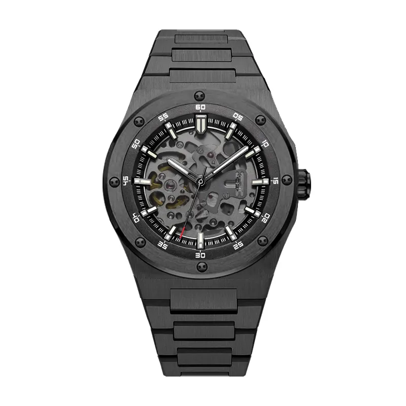 Custom Luxury Skeleton Automatic Watch for Men 6
