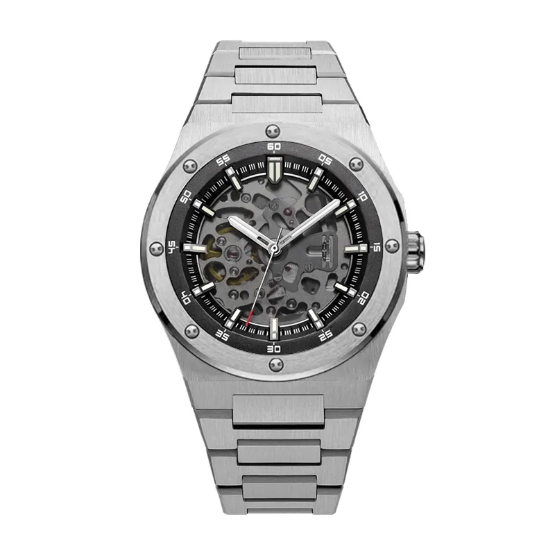 Custom Luxury Skeleton Automatic Watch for Men 3