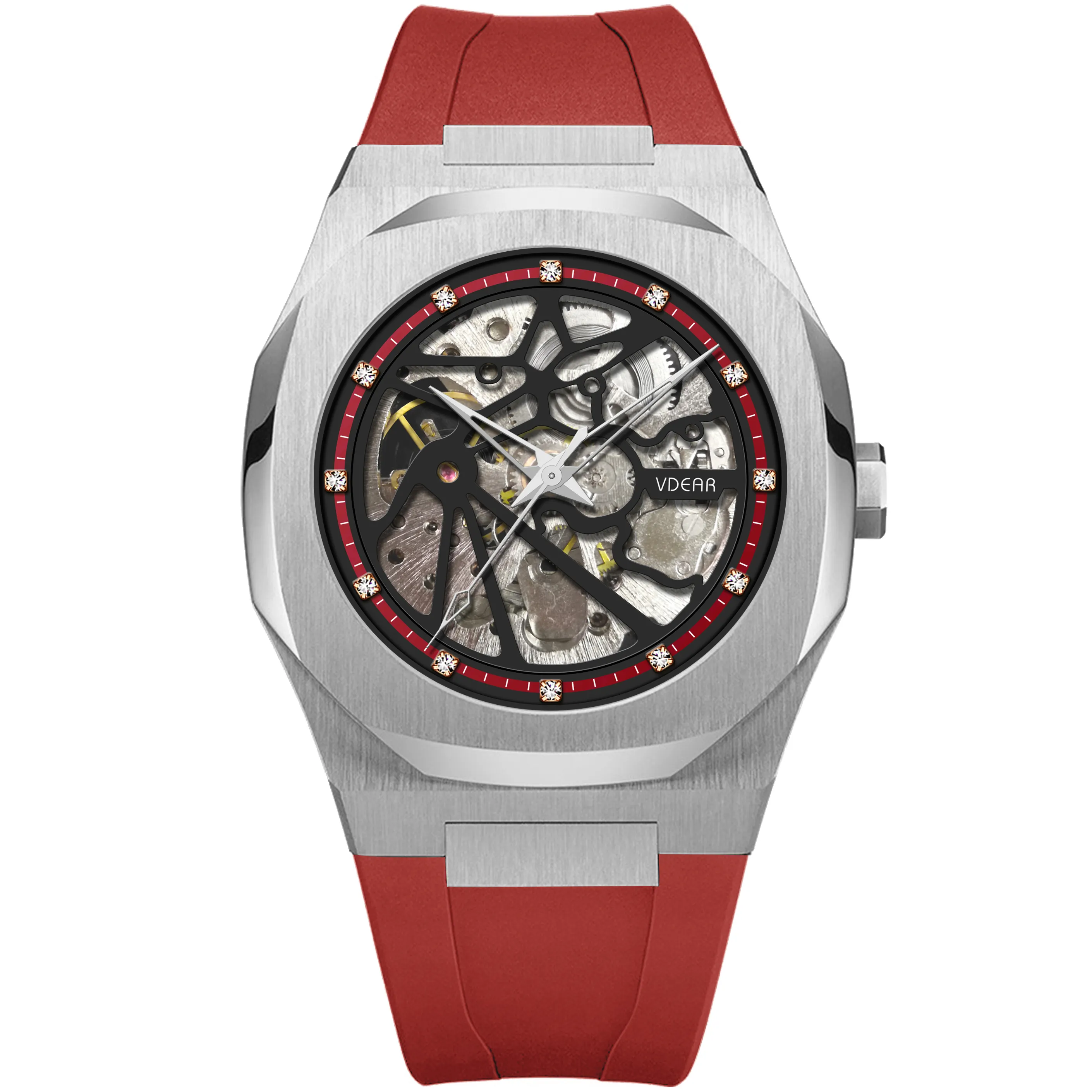 VDEAR Diamond Scale Men's Automatic Watch - Durable & Customizable 6