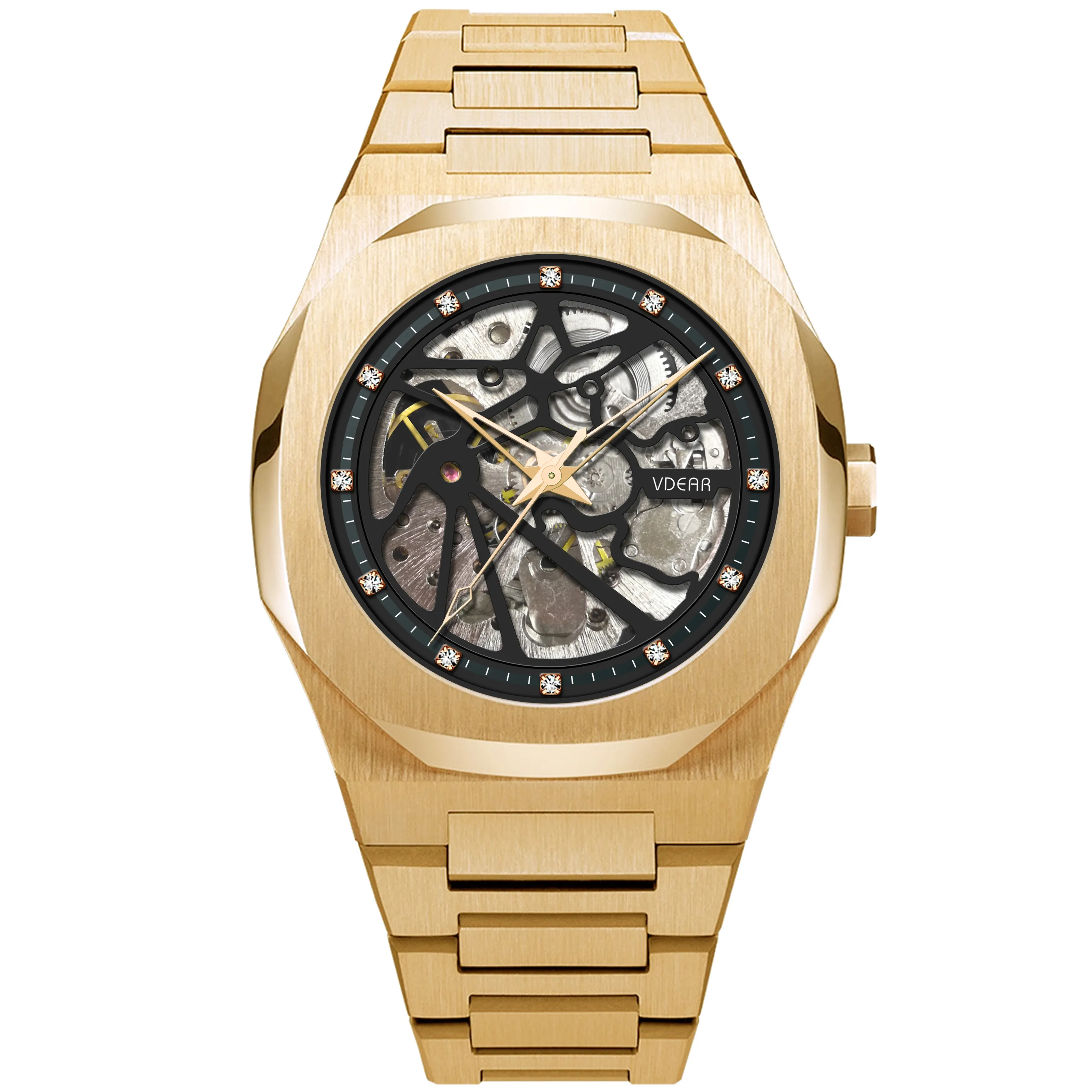 VDEAR Diamond Scale Men's Automatic Watch - Durable & Customizable 7